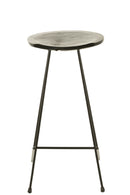 Bar Stool Teak Wood/Iron Black