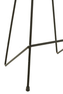 Bar Stool Teak Wood/Iron Black