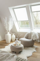 Tabouret Teddy Velours Blanc Beige Chaud