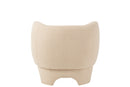 Seat 1-Person Knitted Textile/Wood White