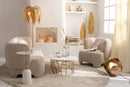 Seat 1-Person Knitted Textile/Wood White