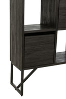 Cabinet With Drawers Recycle Teak Black