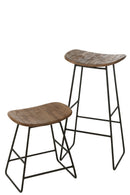 Stool Rectangular Recycle Teak Natural Large