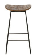 Stool Rectangular Recycle Teak Natural Large