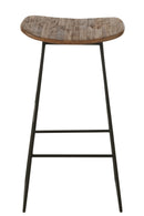 Stool Rectangular Recycle Teak Natural Large