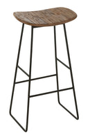 Stool Rectangular Recycle Teak Natural Large