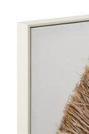 Wall Decoration Ibiza Circle Canvas/Paint Cream/White Large