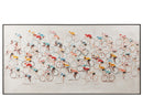 Painting Cyclists Canvas/Paint Mix