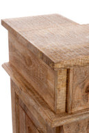 Bar Cabinet 2 Drawers Rectangular Wood Natural