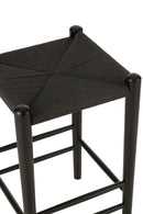Bar Chair Orient Beech Wood/Rope Black