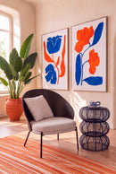 Fauteuil Lounge Lone Bois/Métal Noir/Gris
