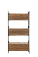 Shelf Rustik Recycled Wood/Metal Black/Natural Small