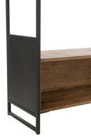 Shelf Rustik Recycled Wood/Metal Black/Natural Large