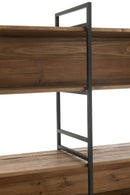 Shelf Rustik Recycled Wood/Metal Black/Natural Large