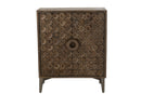 Armoire 2 portes en bois de manguier/MDF marron