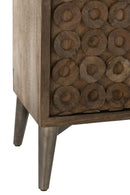 Armoire 2 portes en bois de manguier/MDF marron