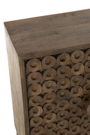 Armoire 2 portes en bois de manguier/MDF marron