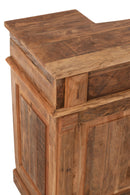 Bar 2 Drawers Recycled Wood  Natural