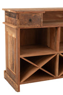 Bar 2 Drawers Recycled Wood  Natural