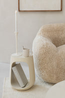 Table d'appoint Pod en bois de manguier beige
