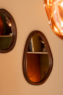 Miroir Whisp en bois de manguier/MDF marron grand format