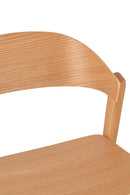 Chair Laga Oak Wood/Metal Black