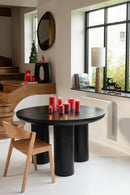 Chair Laga Oak Wood/Metal Black