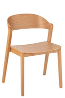 Chair Laga Oak Wood/Metal Black