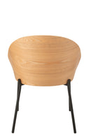 Chair Lone Ply Wood/Metal Natural/Beige