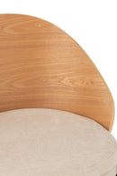 Chair Lone Ply Wood/Metal Natural/Beige