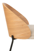 Chair Lone Ply Wood/Metal Natural/Beige