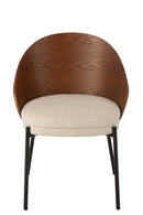 Chair Lone Ply Wood/Metal Brown/Grey