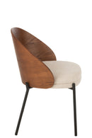 Chair Lone Ply Wood/Metal Brown/Grey