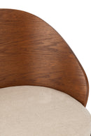 Chair Lone Ply Wood/Metal Brown/Grey