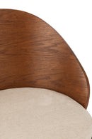 Chair Lone Ply Wood/Metal Brown/Grey