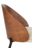 Chair Lone Ply Wood/Metal Brown/Grey