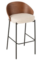 Bar Chair Lone Ply Wood/Metal Brown/Beige