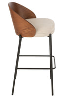 Bar Chair Lone Ply Wood/Metal Brown/Beige