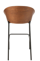 Bar Chair Lone Ply Wood/Metal Brown/Beige