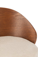 Bar Chair Lone Ply Wood/Metal Brown/Beige