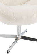Lounge Chair Chill Metal/Plywood Cream/Silver