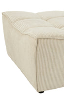 Pouf Grille Bois de Peuplier/Mousse Beige