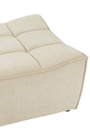 Pouf Grille Bois de Peuplier/Mousse Beige