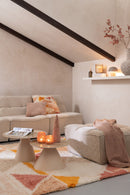 Sofa Grid Poplar Wood/Foam Beige