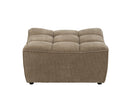 Ottoman Grid Poplar Wood/Foam Dark Taupe