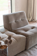 Ottoman Grid Poplar Wood/Foam Dark Taupe