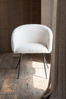 Chair Wales Steel/Foam Ivory