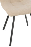 Dining Chair Clark Metal/Polyester White