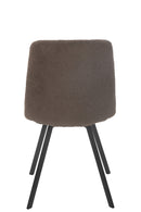 Dining Chair Clark Metal/Polyester Brown