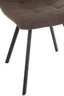 Dining Chair Clark Metal/Polyester Brown